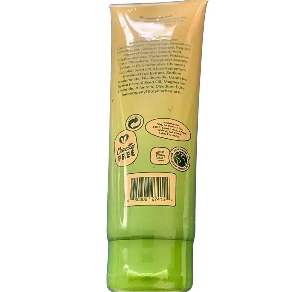 Not Pot Banana OG Body Creme Fragrance Free Cream Lotion Moisturizer 6.8oz 200ml